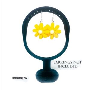 New Handmade Custom Black Earring Display 3D Printed